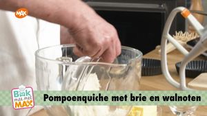 Pompoenquiche met brie en walnoten