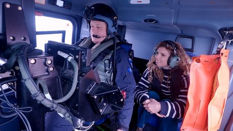 Reddingsactie met de politiehelikopter