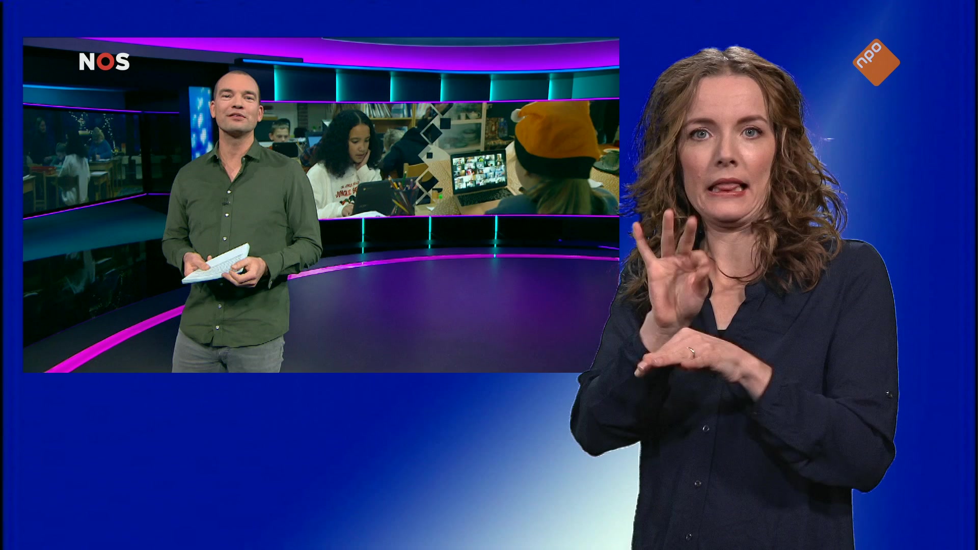 NOS Jeugdjournaal met gebarentolk